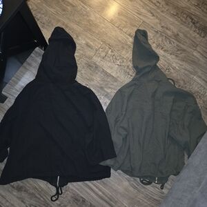 Torrid Black and Olive Hooded Jackets